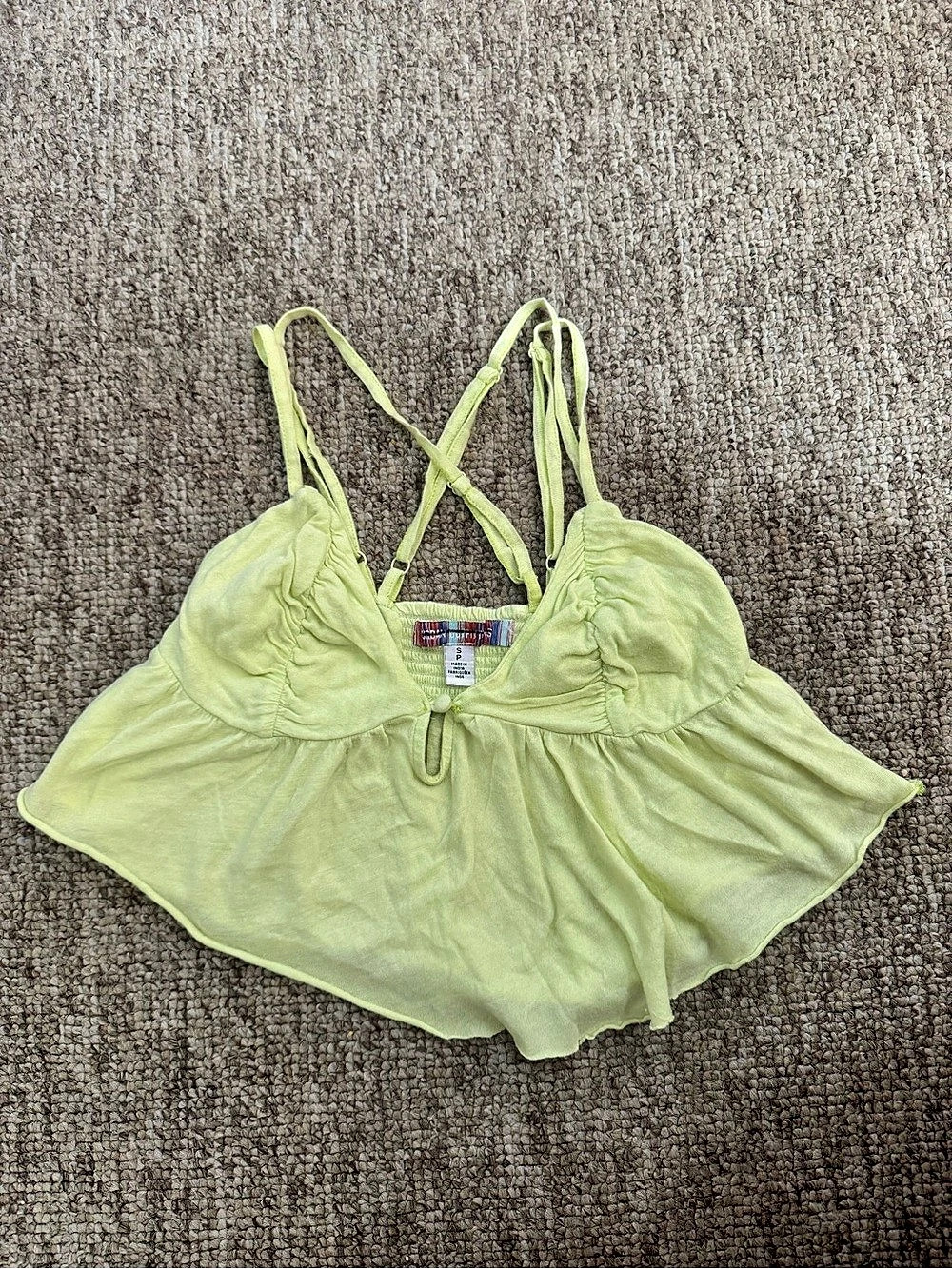 Neon yellow Camisole Top Size Small